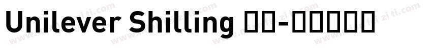 Unilever Shilling 字体字体转换